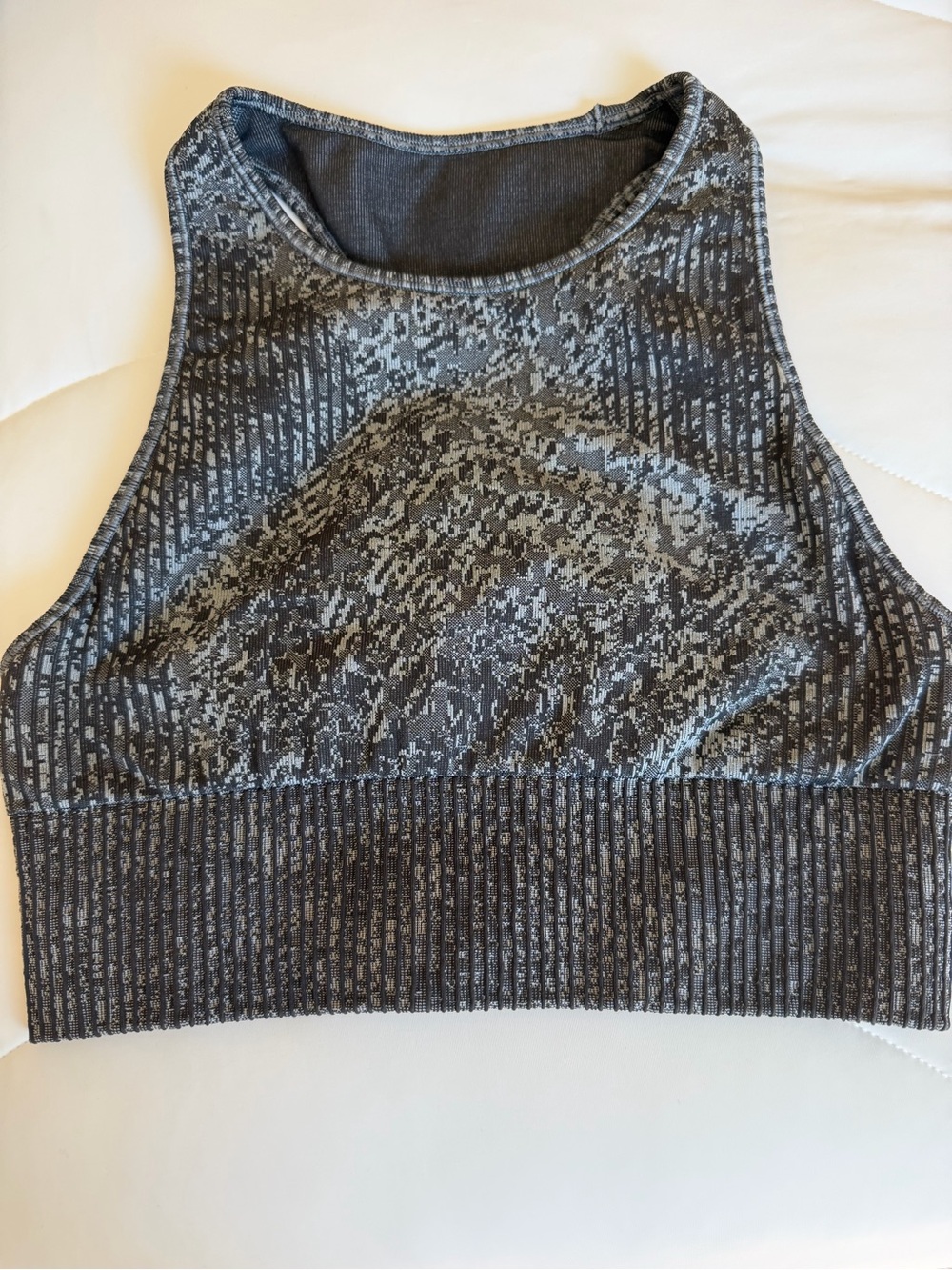 lululemon athletica Gray Seamless Ribbed Crop Tank